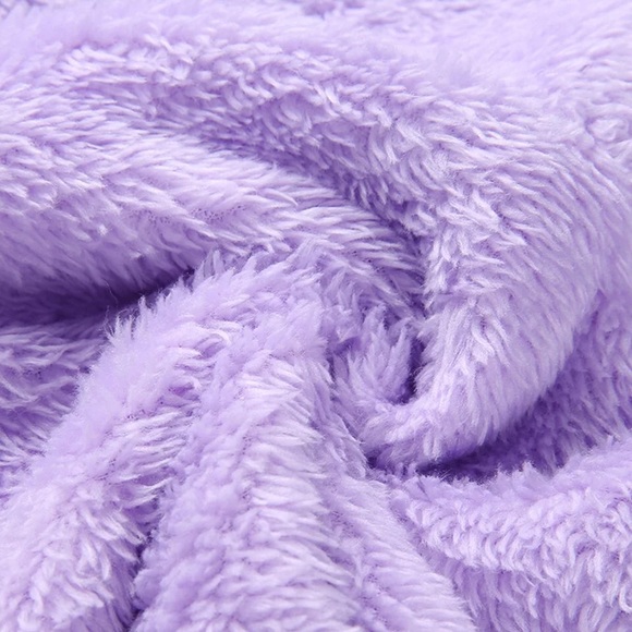 Purple fluffy off one shoulder crop top - Picture 2 of 3